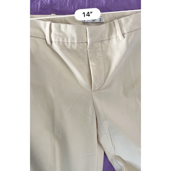MNG Suit Split Hem Pants in Cream Ivory SZ 4 - Picture 9 of 13